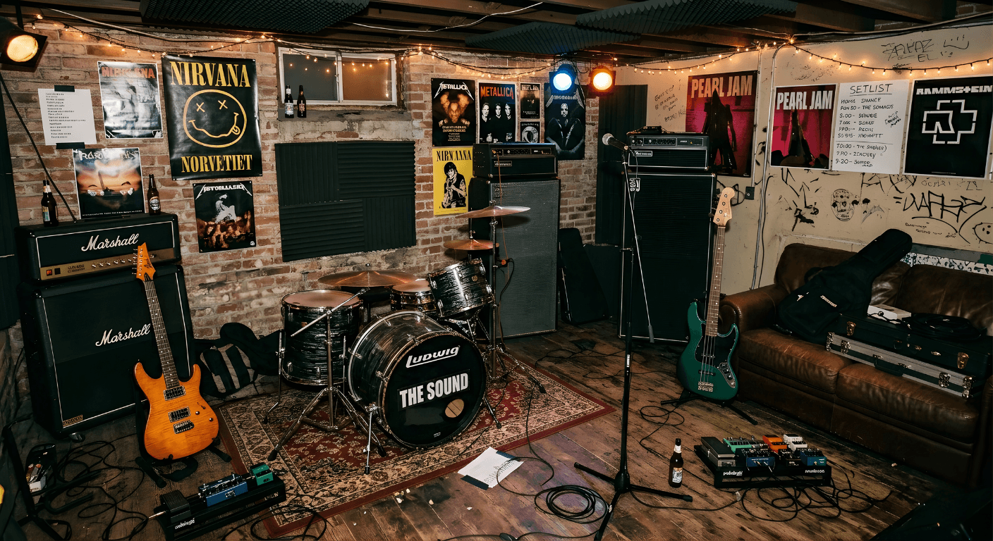 SHOW'M Band im Proberaum – gemeinsam am Sound feilen